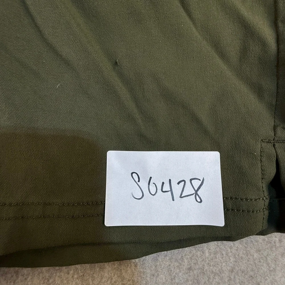 Volcom Mens Olive Green Elastic Waist Drawstring Mesh Panel Shorts Size Medium